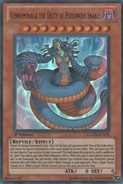 Yugioh! MP Vennominaga the Deity of Poisonous Snakes - LCGX-EN191 - Ultra Rare - - Image 1