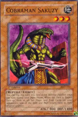 Yugioh! MP Cobraman Sakuzy - PGD-032 - Common - 1st Edition Moderately Played, E - Image 1