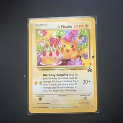 Birthday Pikachu 24 Holo Black Star Celebrations Promo Pokemon Card NM - Mint - Image 1