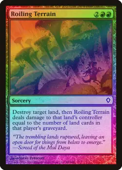 Roiling Terrain FOIL Worldwake PLD Red Common MAGIC GATHERING CARD ABUGames - Image 1