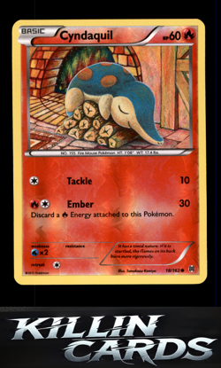 Reverse Holofoil Cyndaquil 18/162 Pokemon Common XY - BREAKthrough Card NM - Image 1