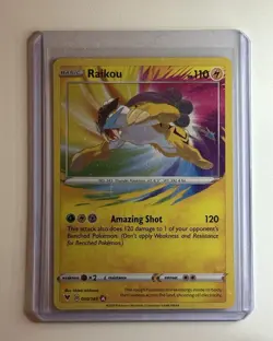 Raikou 50/185 Amazing Rare Holo Pokemon Card TCG Vivid Voltage Sword & Shield - Image 1