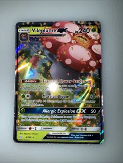 Vileplume GX 4/236 Sm-Cosmic Eclipse Holo Pokemon card near mint - Image 1