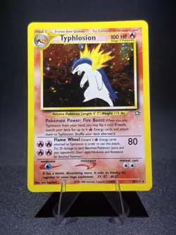 2000 Neo Genesis Typhlosion 18/111 Holo Rare WOTC Vintage Pokemon Card NM - Image 1