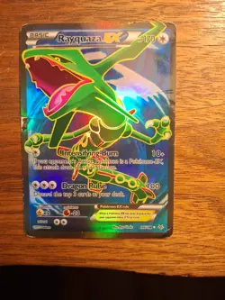 Rayquaza EX Full Art Holo Card 104/108 Roaring Skies Heavily Played - Image 1