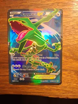 Rayquaza EX Full Art Holo Card 104/108 Roaring Skies Heavily Played - Image 2