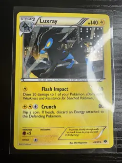 Luxray Reverse Holo Black White Next Destinies Pokemon TCG Card 46/99 - Image 1