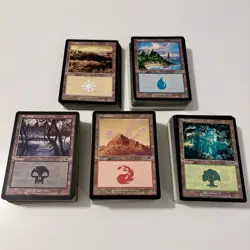 Magic The Gathering 300+ Vintage Lands Card Lot. Revised Lands. Urza’s Saga. - Image 2