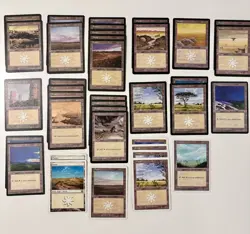 Magic The Gathering 300+ Vintage Lands Card Lot. Revised Lands. Urza’s Saga. - Image 4