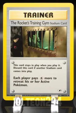 Pokemon TCG Card - The Rocket's Training Gym 104/132 Gym Heroes Rare Vintage - Image 1