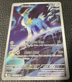 COBALION ~ 2025 Pokemon Black Bolt Illustration Rare Holo Card #144/086 SV - Image 2