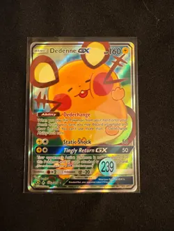 Dedenne GX 195a/214 Alternate Art Promos Holo Card Near Mint Condition - Image 1