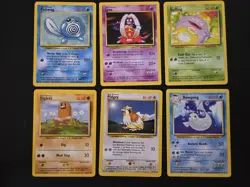 Pokemon TCG Base Set Lot (1999) - Poliwag, Jynx, Koffing, Vintage WOTC Cards - Image 1