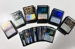 Magic The Gathering 250+ Foil Uncommon Card Lot w Phyrexia Collector Storage Box - Image 4