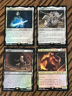 MTG Magic Lord of the Rings Tales of Middle-Earth Promo Cards Set of 4 FOIL - Image 1