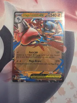 Mega Lucario EX 77/132 Double Rare - Pokemon Mega Evolution + Bonus Mystery Card - Image 1