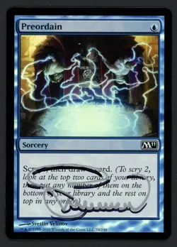 ***FOIL Preordain Signed*** MTG Magic 2011 Svetlin Velinov Magic Kid Icarus - Image 1