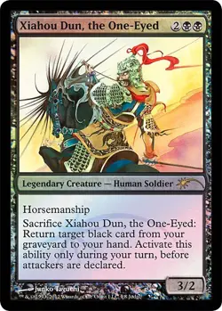 Mint/Near-Mint, English - 1 x MTG Xiahou Dun, the One-Eyed - Judge Foil Promotio - Image 1