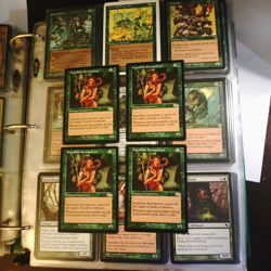 Vintage Green Creatures Binder ARGOTHIAN ENCHANTRESS DROSAN FALLING MTG Magic - Image 1