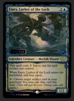 ***FOIL Emry, Lurker of the Loch Showcase Serialized 400*** MTG Promo Kid Icarus - Image 1