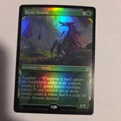 1x FOIL SCUTE SWARM - SHowcase Zendikar - MTG - Magic the Gathering - Image 1