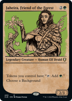 Jaheira, Friend of the Forest - Showcase Magic mtg Moderate Play, English CL2 Ba - Image 1
