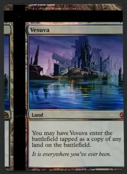 ***FOIL Vesuva NFC Miscut (Horizontal Bend)*** MTG FTV Lands Magic Kid Icarus - Image 1