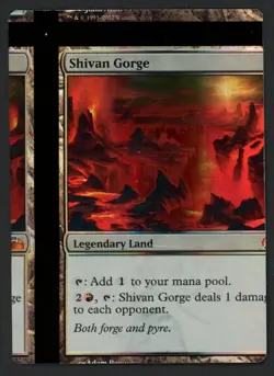 ***FOIL Shivan Gorge NFC Miscut (Horizontal Bend) MTG FTV Lands Magic Kid Icarus - Image 1