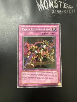 YUGIOH CHAIN DISAPPEARANCE RARE IOC-052 1ST EDITION PLAYED - Image 1