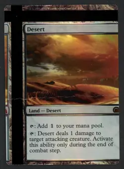 ***FOIL Desert NFC Miscut (Horizontal Crease)*** MTG FTV Lands Magic Kid Icarus - Image 1