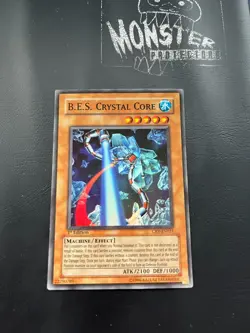 YUGIOH B.E.S. CRYSTAL CORE SUPER RARE CRV-EN021 1ST EDITION - Image 1