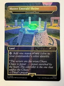 Master Emerald Shrine Sonic The Hedgehog Rainbow Foil Secret Lair MTG NM - Image 1