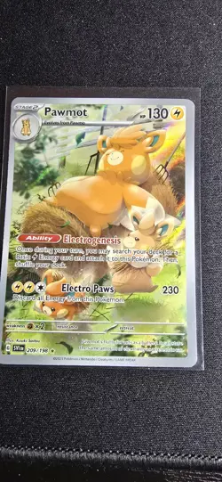 Pokemon 2023 Scarlet & Violet Pawmot 209/198 Illustration Rare NM - Image 1