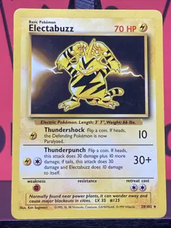 Electabuzz 20/102 Base Set Rare Regular 1999 WOTC Pokemon TCG MP - Image 3
