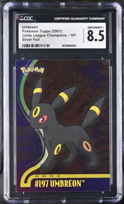 Pokemon Umbreon 197 Silver Foil Topps Johto League Champions - CGC 8.5 - Image 1