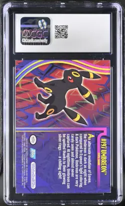Pokemon Umbreon 197 Silver Foil Topps Johto League Champions - CGC 8.5 - Image 2
