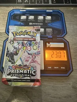 HEAVY 23.07g Prismatic Evolutions Booster Pack GOD PACKU Pokemon TCG - Image 1