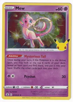 Mew 11/25 - Celebrations 25th Anniversary - NM Holo Rare - Pokemon TCG - Image 1