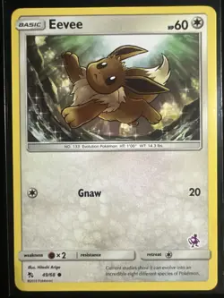NM - Pokemon TCG Eevee 49/68 Hidden Fates Common - Image 1