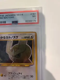 Pokemon Shining Noctowl Neo 4 Darkness Light Japanese Ultra Rare Holo #164 PSA 7 - Image 4