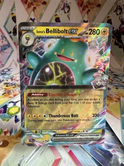 Pokemon TCG Iono's Bellibolt ex 053/159 Sv09: Journey Together Holo Card - Image 1