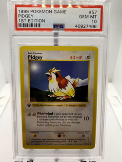 1999 Pokemon Game Pidgey 1st Edition PSA 10! - Image 1