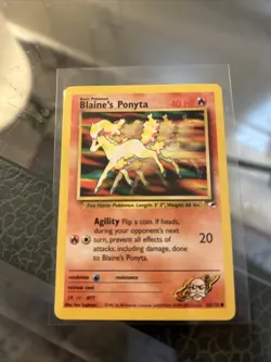 Pokemon Blaine's Ponyta Gym Heroes Set Vintage 2000 63/132 NM Common - Image 1