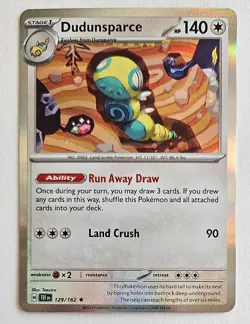 Pokemon TCG Dudunsparce 129/162 Holo Rare Temporal Forces - Image 1