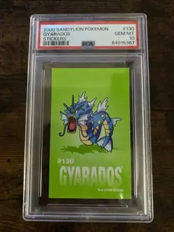 **POP 4** PSA 10 Gyarados 2000 SANDYLION POKEMON #130 - Image 1