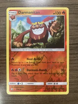 POKEMON DARMANITAN 9/70 DRAGON MAJESTY UNCOMMON REVERSE HOLO LP - Image 1