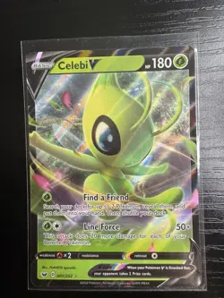 Pokemon TCG Celebi V 001/202 Sword & Shield Extended Art Ultra Rare Holo 2020 - Image 1