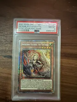 YUGIOH 1ST BODE-EN007 INCREDIBLE ECCLESIA VIRTUOUS STARLIGHT PSA 8 NM #85890263 - Image 1