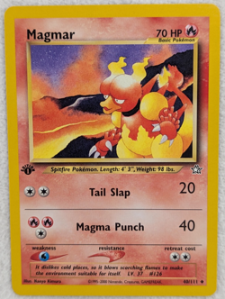 2000 Magmar #40 Neo Genesis Regular Pokemon Card Uncommon 1st Edition - Image 1