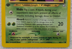 2000 Oddish #68 Neo Genesis Regular Pokemon Card Common 1st Edition - Image 4